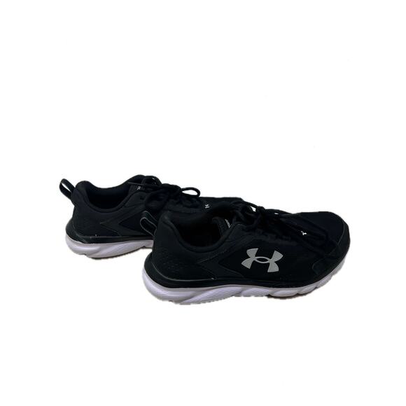 Under Armour Charged Assert 9 4E Wide Black White Mens 8 - Picture 3 of 7